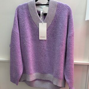 lululemon athletica Purple V-Neck Sweater- NWT